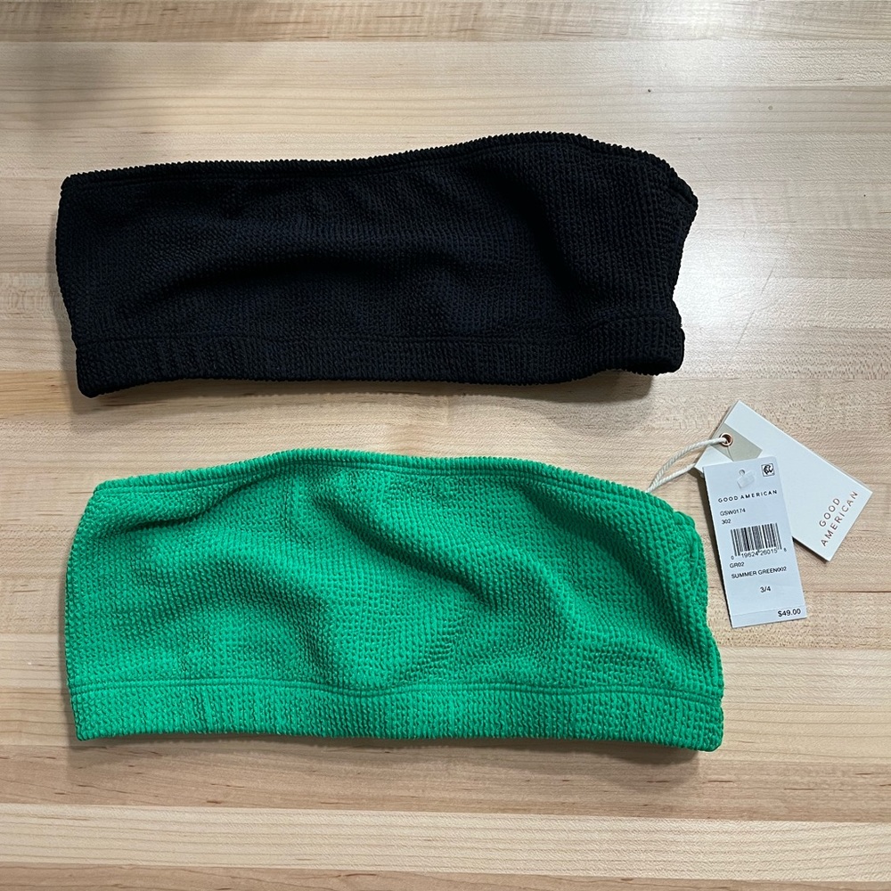 NWT set of 2 Good American Bandeau Tops